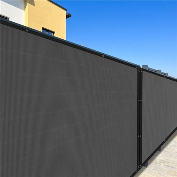 5' x 10' Grey Fence Privacy Screen Windscreen Cover Commercial 185 GSM - Picture 1 of 5